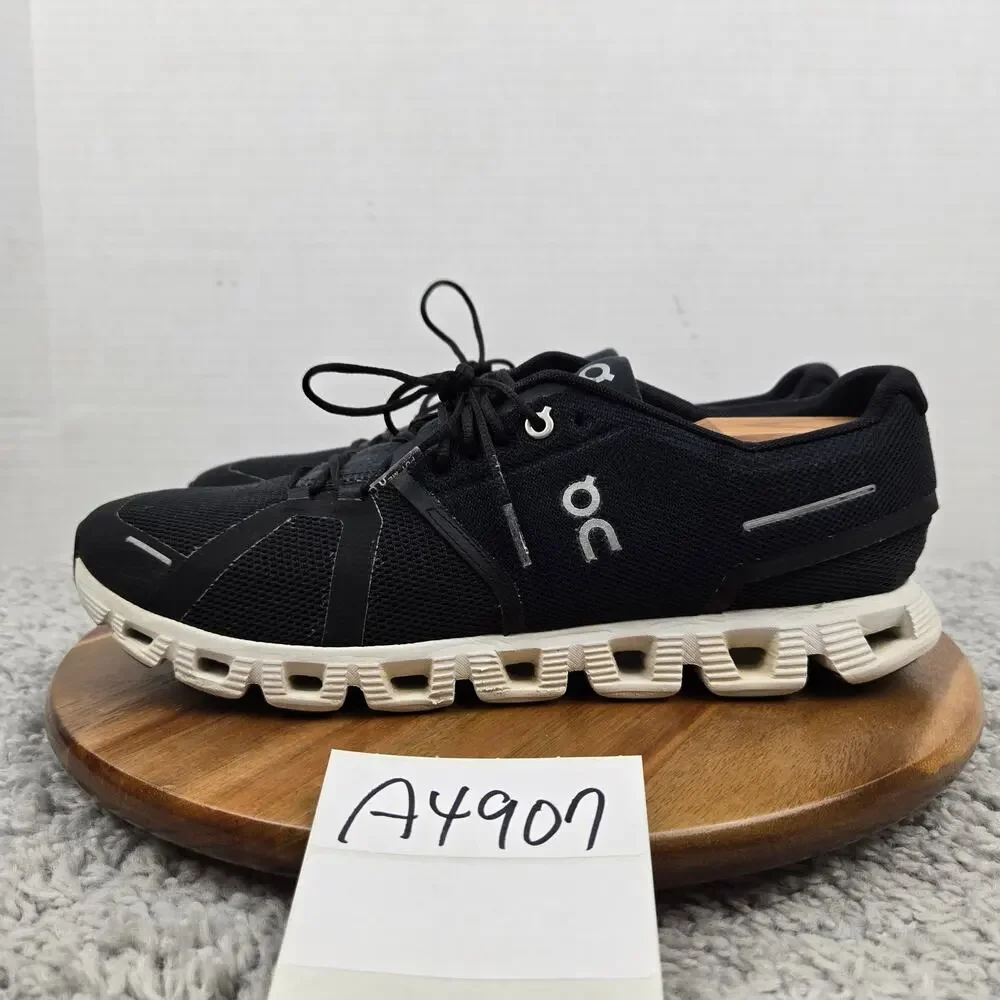 On Running Mens 11 Cloud 5 Black White Daily Casual Athletic Gym Running Shoe